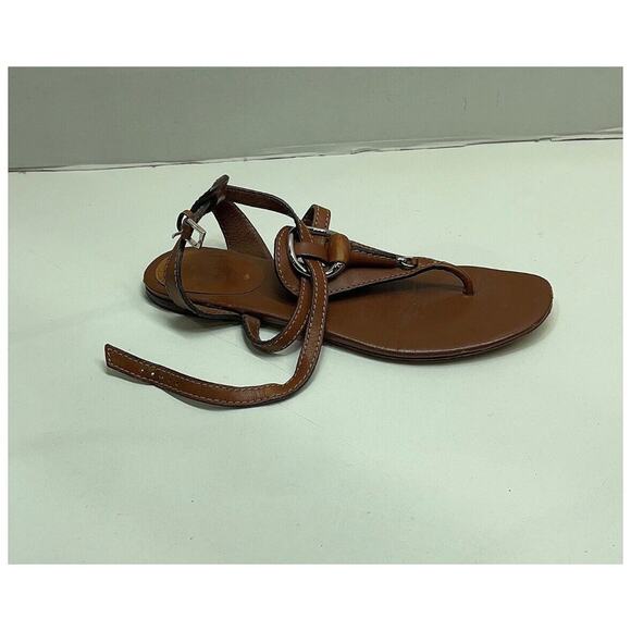 Authentic Gucci Horsebit Brown Leather Sandal Silver Buckle Size US 6.5 - Picture 10 of 10